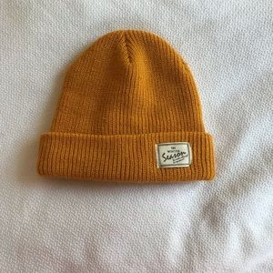 Orange Beanie with Cute Label on side
